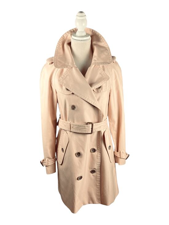 Coach Jackets & Blazers - Coach Quartz Pink Double Breasted Belted Trench Coat Size 4